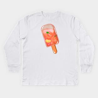 Fresh Peach Ice Pop Kids Long Sleeve T-Shirt